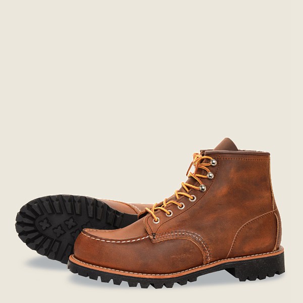 Botas Red Wing Heritage Hombre Marrom - Roughneck - 6-Inchr Rough & Tough Cuero - 053-CQHPZU